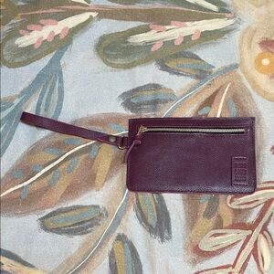 Portland Leather Burgundy Wristlet